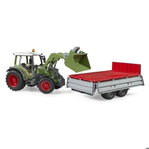 Bruder Fendt Vario 211 tractor with loader and trailer 2