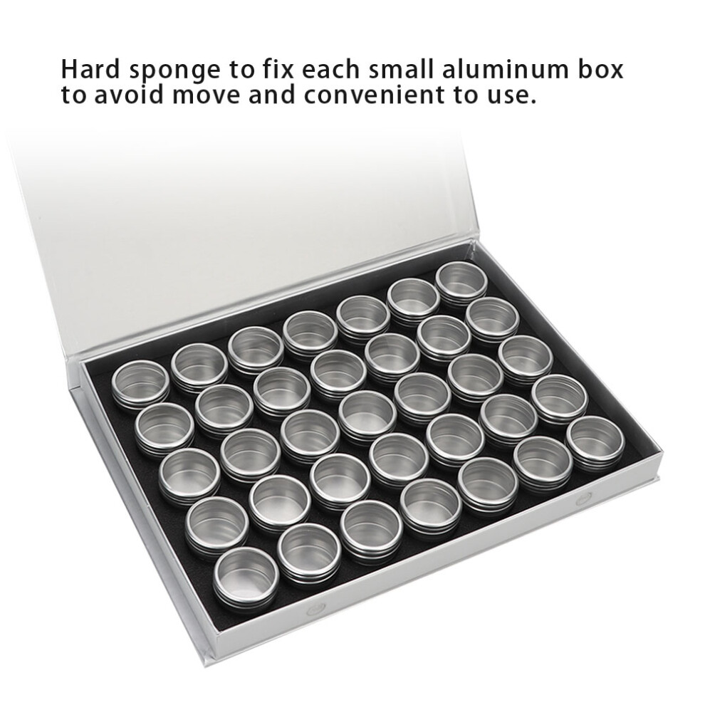 Nail Art Organizer Box 35 Grids with Rhinestones & Manicure Accessories Storage