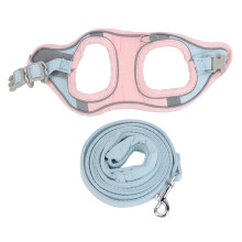 Chaleco reflectante para gato de bloques de color, talla M, 1.5 m, azul/rosa