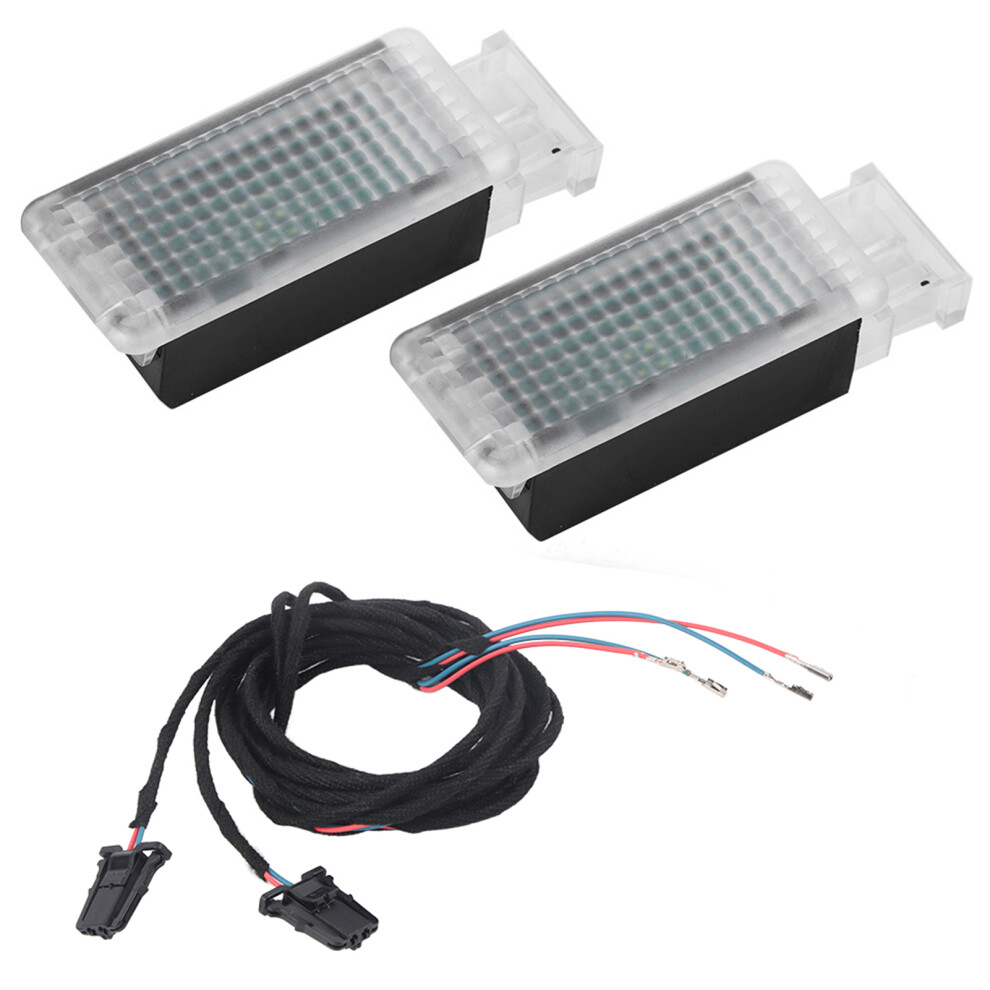 2Pcs Led Footwell Lights With Wiring Harness Fit 9121376694752