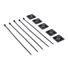 200 piezas de bridas de nylon 20x20 mm negras de alta temperatura