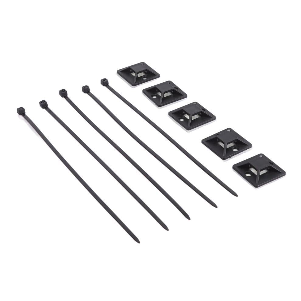 200Pcs Black Nylon Zip Ties 20X20mm High Temp Self Locking 8471341384272