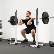 HOMCOM Power Rack Weight Stand Bar Barbell Squat Stand Spotter for Home Workout