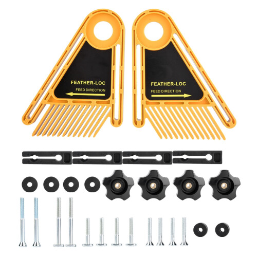 Heavy Duty Plastic Double Featherboard for Trimmer Router Table Saw Use 1