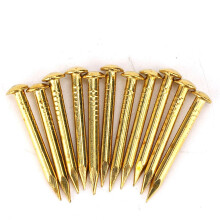 Round Head Brass Nails 100Pcs 10mm to 22mm for Furniture Hardware