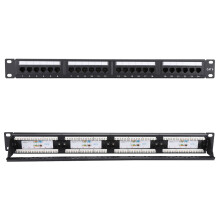 24 Port CAT6 Data Patch Panel, Steel Rack, 48x7.8x4.5cm