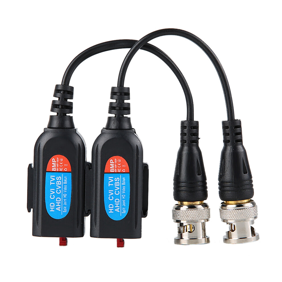 8Mp Bnc Passive Video Balun Pair Transmitter & Receiver Cable Adapter 4951341388523