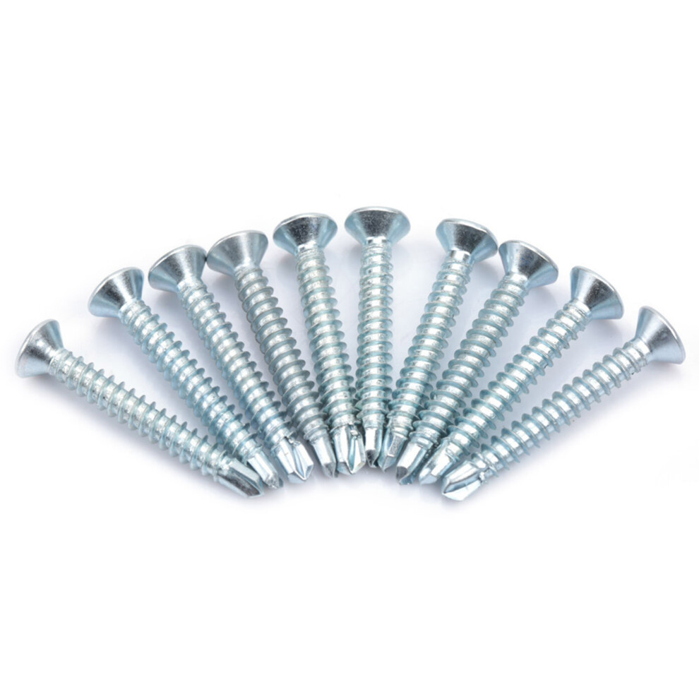 50Pcs M4.2 Flat Head Self Drilling Self Tapping Screws M4.2 X 50Mm 9301341389733