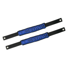 2 Pcs Paracord Roll Bar Grab Handles for Ford Bronco & Wrangler Black Easy Fit