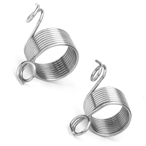 Stainless Steel Knitting Thimble Rings - Durable Yarn Guide Tool (2 Pack) 2