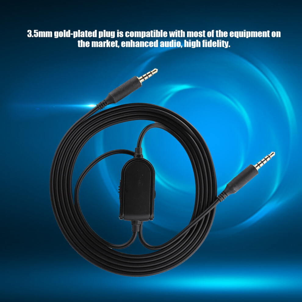 Premium 200Cm -Plated Audio Cable For Gaming Headsets 3.5Mm Gold 7891341396647