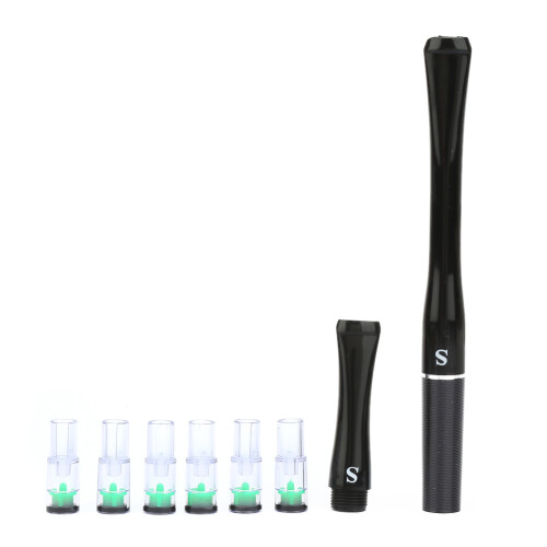 Cigarette Holder with Circulating Filter Reusable Reduce Tar 8cm Blue 2