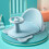 Blue Baby Bath Seat with Round Corners & Triangular Structure for Stable Support 5