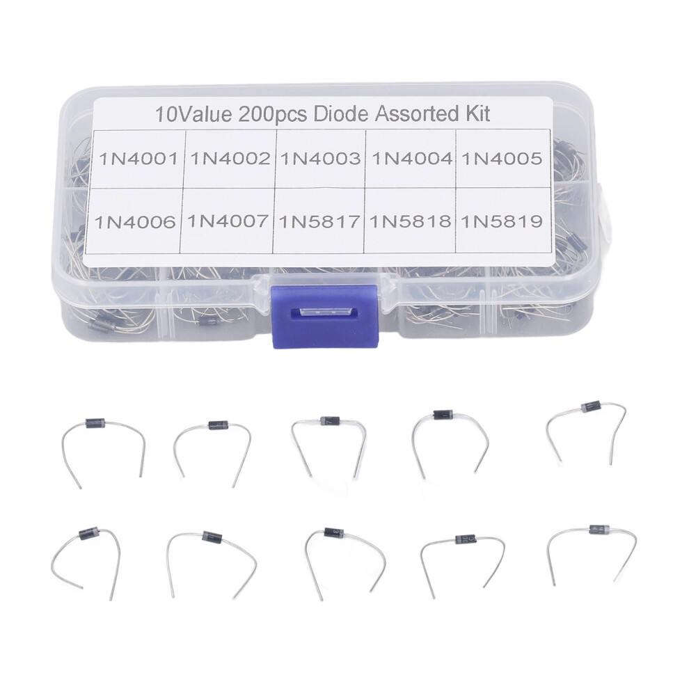 200Pcs Rectifier Diode 1N4001 to 1N4007 to 1N5819