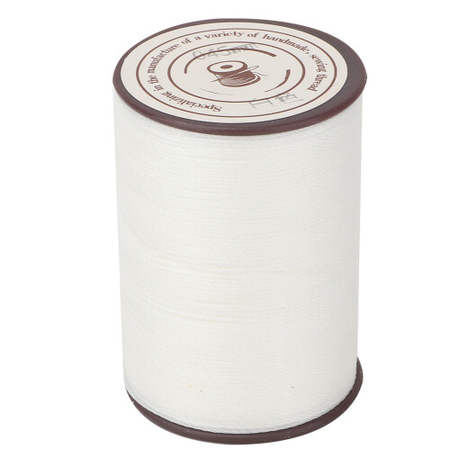 Craft Leather Wax Thread 0.45mm 160m Roll White for Sewing & Knitting Projects 1