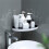 Triangle Waterproof Plastic Corner Rack for Bathroom, Black 6