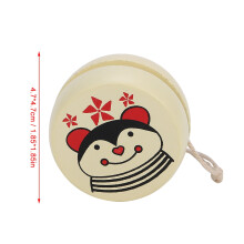 Wooden Yoyo Ball Toy for Kids, Bee Pattern, 4.7cm, Colorful