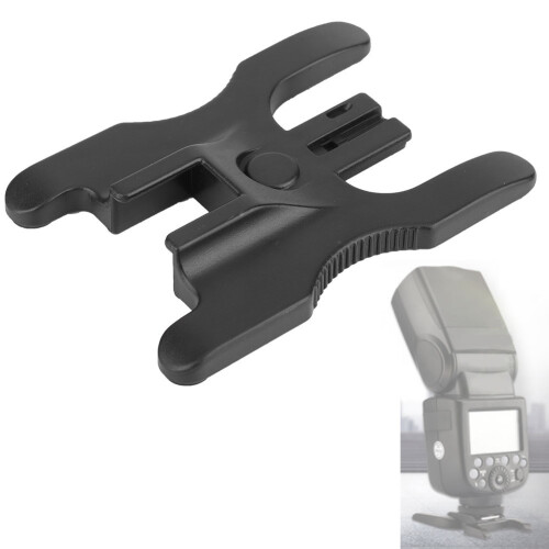 Compact Dual Hot Shoe Flash Lamp Mount for Various Camera Setups 2