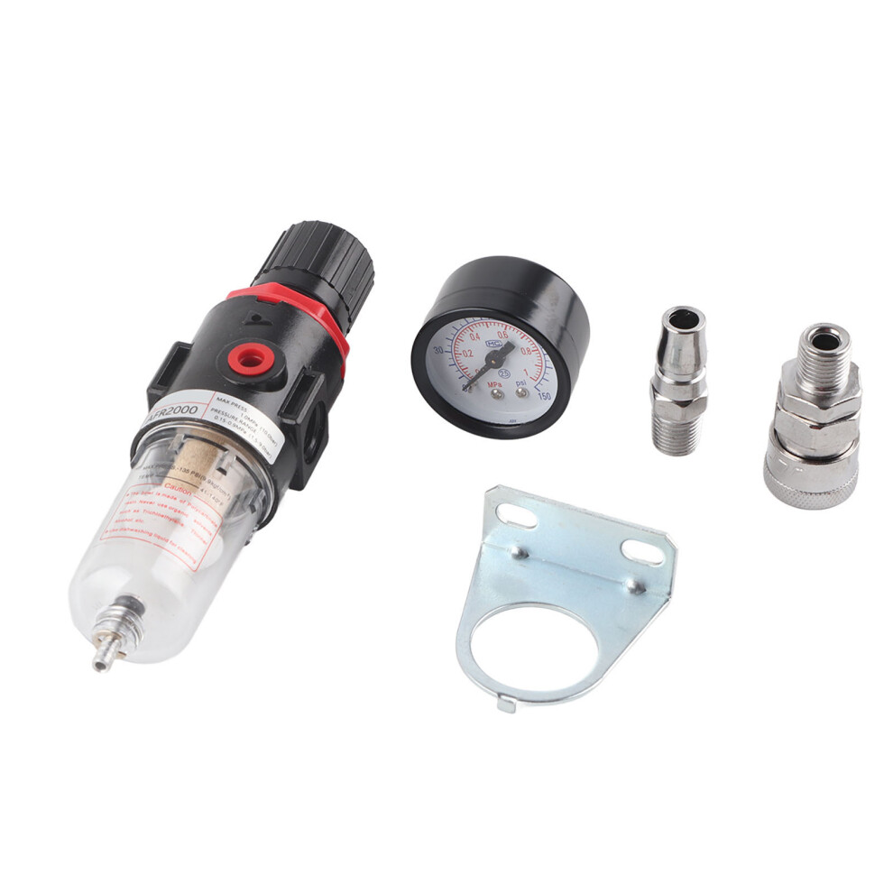 1/4in Compressed Air Pressure Filter Regulator