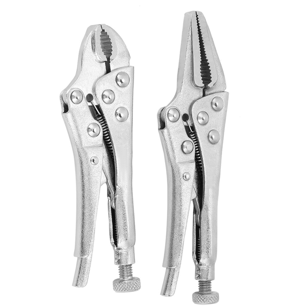 Durable 2Pc Vise Grip Clamp Set: Straight Jaw With Heat Treated Steel 5051341405967
