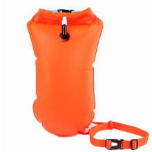 Swimming Buoy with Waist Belt Large Capacity Inflatable Bubble for Open Water Safety, Durable Airtight Design