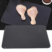 Schnellauftaufläche für Zuhause, Restaurant, Küche aus Aluminiumlegierung, sanfte Auftaufplatte für Fleisch und Lebensmittel L