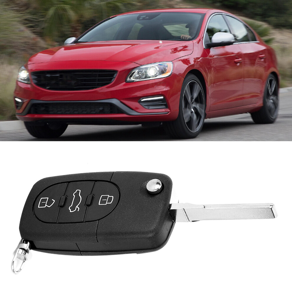 3-Button Car Key Fob Case For S60, S80, V70, Xc70, Xc90 Black 9401341409414