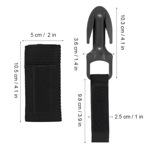 KEEP DIVING's Portable 41g Diving Knife with Sharp Blade Black 2