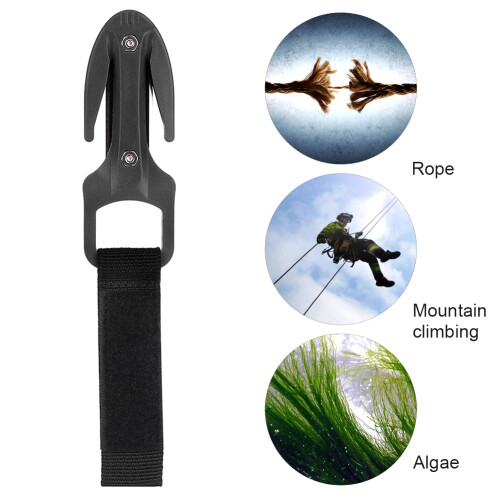KEEP DIVING's Portable 41g Diving Knife with Sharp Blade Black