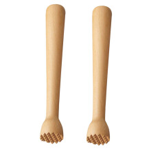 Beech Pestle Bar Wooden Muddler 12 Inch Tea Stirring Rod for Cocktail Mixing and Kitchen Use