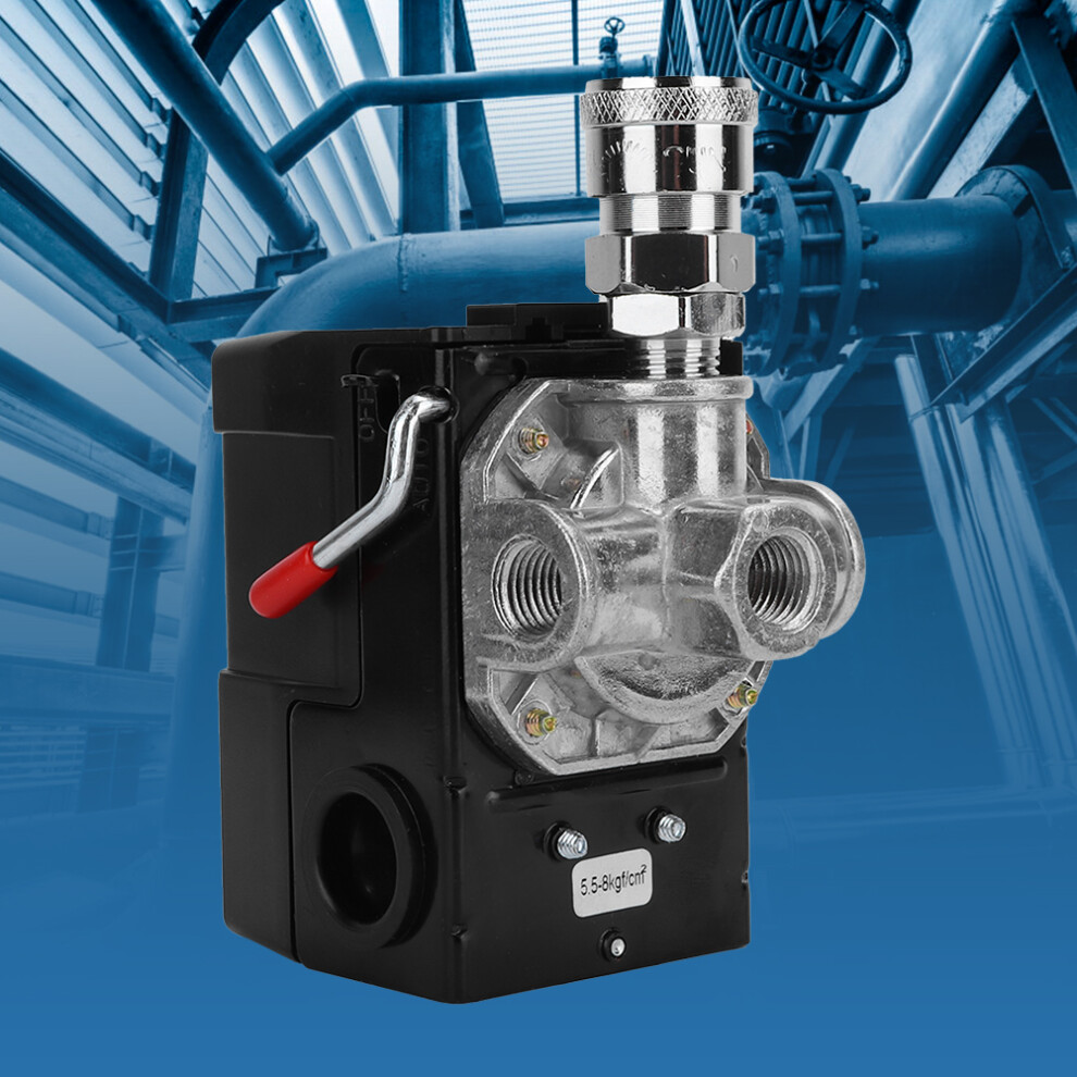 220V G1/4" 4 Hole Pressure Switch Valve 75-120Psi For Efficient Air Compressors 6931341411337