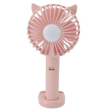 Ventilador de mano USB rosa 1200mAh 3 velocidades portátil