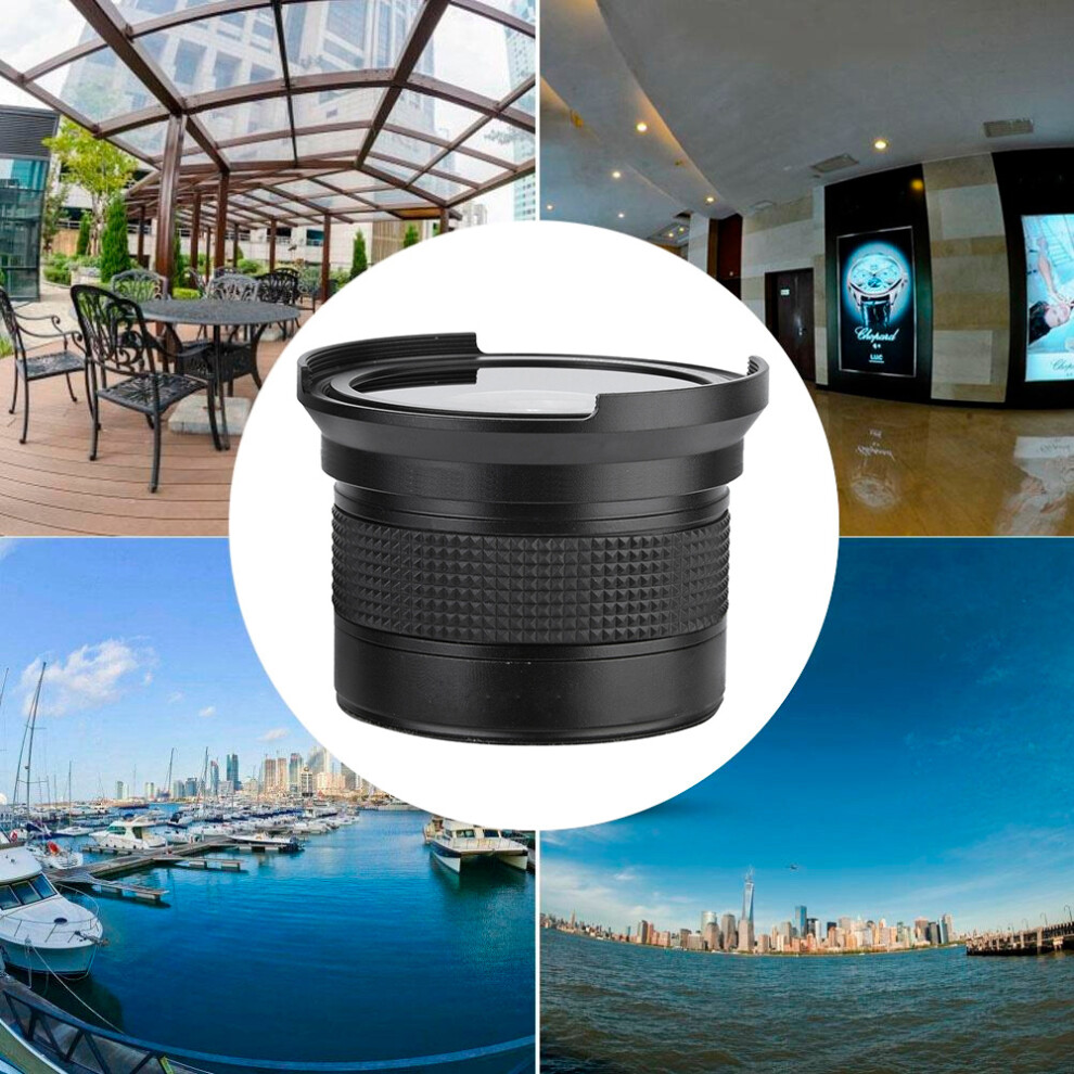 58Mm 0.35X Super Wide Fisheye Lens For Dslr Camera Black 8251341412560