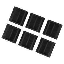 6 Stück Gummi-Untersetzer für Rollen 7,5  7,4  1,7 cm Schwarz
