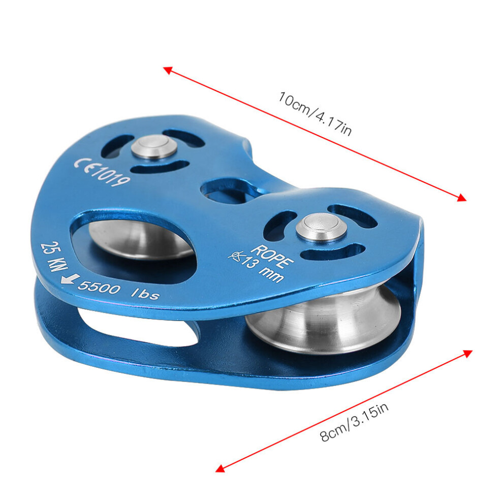 25Kn Aluminium Alloy Heavy Duty Single Swivel Rope Pulley Block - Blue 3041341414658