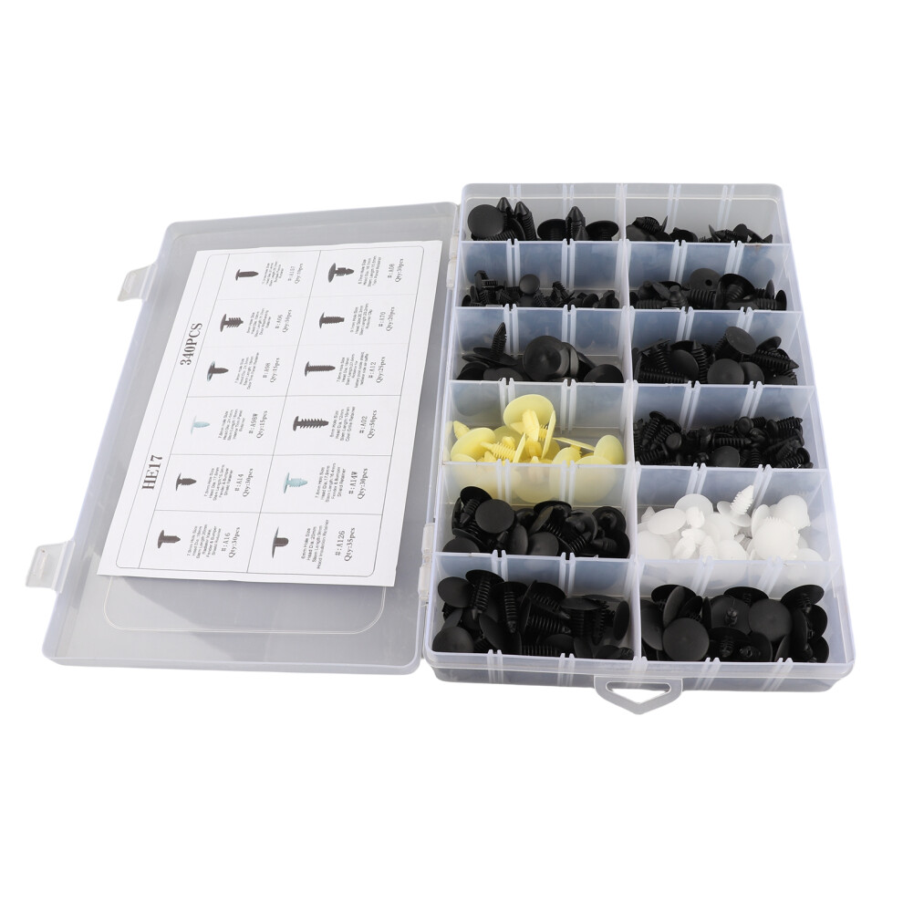 340Pcs Car Trim Clip Fastener Kit | Assorted Bumper Door Panel Retainers 9411341415575