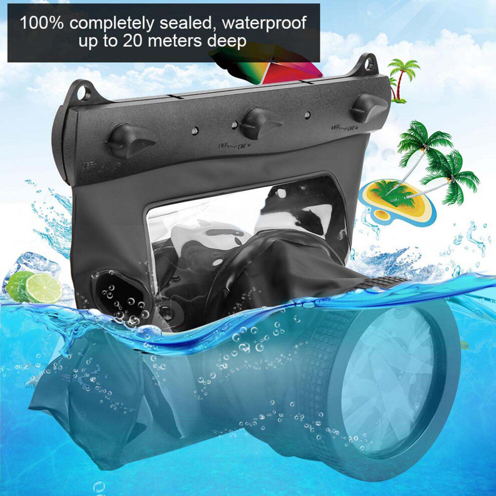 Tteoobl Underwater Waterproof Dving Case Bag 20M For Nikon Dslr Cameras Uk Black 4161341415628