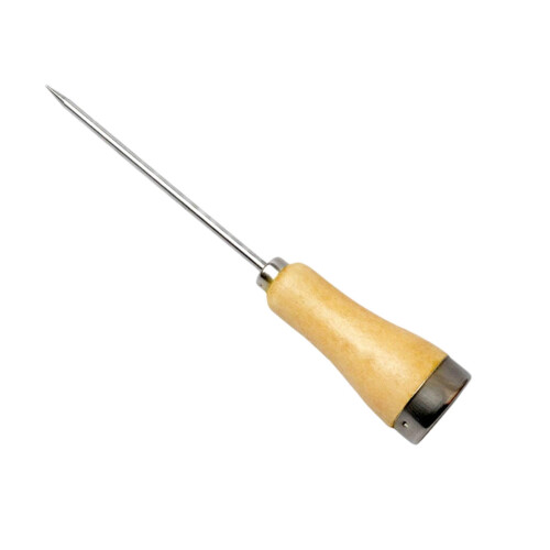 Stainless Steel Ice Axe Picks with Single Fork Wood Handle Ice Chisel for Efficient Ice Breaking and Chipping