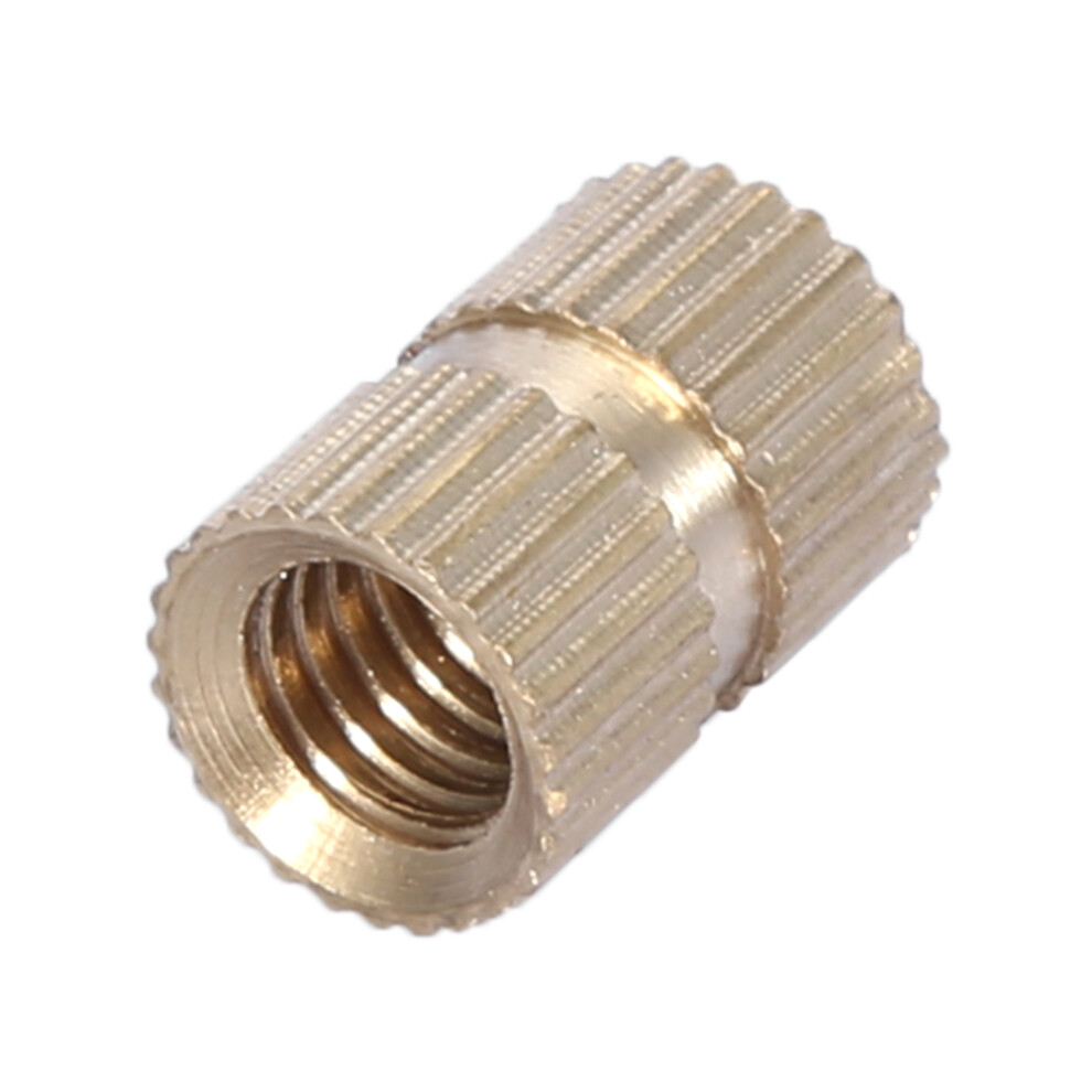 10 Pcs Brass M6 Cylinder Knurled Inserts 10Mm-16Mm Length 7621341418229
