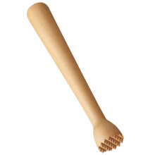 Beech Juicer Muddler Splitter Bottle Rum Mixer Drinking Cup Beige Reusable Wine Shaker Tool for Ice Mould and Drinks Bar
