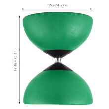 Eco-Friendly Green Diabolo Yoyo with Triple Bearings & Colorful Sticks