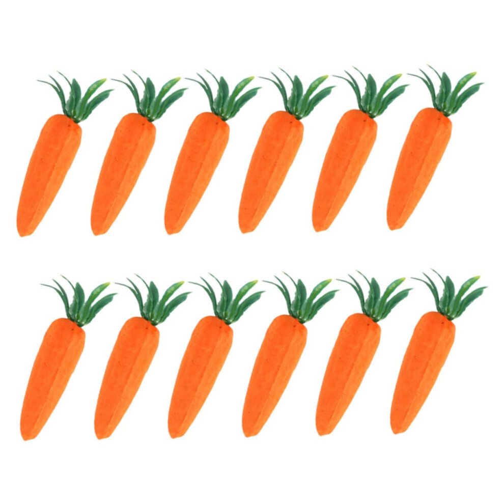 Artificial Carrots 12-Pack Foam Carrot Food Models for Party Decorations - Orange Carrot Garland and Fake Vegetable Decor-image-OPC-PJMNQCF-NEW