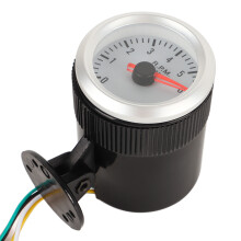 2 Zoll 52mm LED-Tachometer Roter Zeiger Weißes Zifferblatt Hintergrundbeleuchtung für 1 4 6 8 Zylinder Benzinfahrzeuge