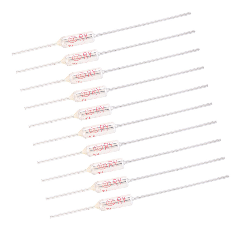 Set Of 10 Metal Shell Thermal Fuses 250Vac 10A Tf 72-250C Overheat Cutoff 8151341424764