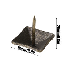 50Pcs Cyan Bronze Iron Upholstery Door Nails 19x20mm Decorative Hardware