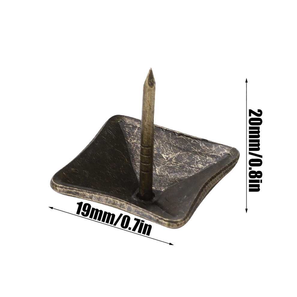 50Pcs Cyan Bronze Iron Upholstery Door Nails 19X20mm Decorative Hardware 8731341425529