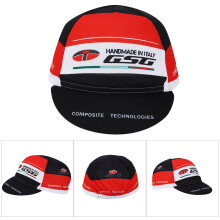 Breathable Cycling Hat Black Red Quick Dry Polyester 26cm