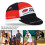 Breathable Cycling Hat Black Red Quick Dry Polyester 26cm 5