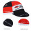 Breathable Cycling Hat Black Red Quick Dry Polyester 26cm 9