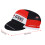 Breathable Cycling Hat Black Red Quick Dry Polyester 26cm 7
